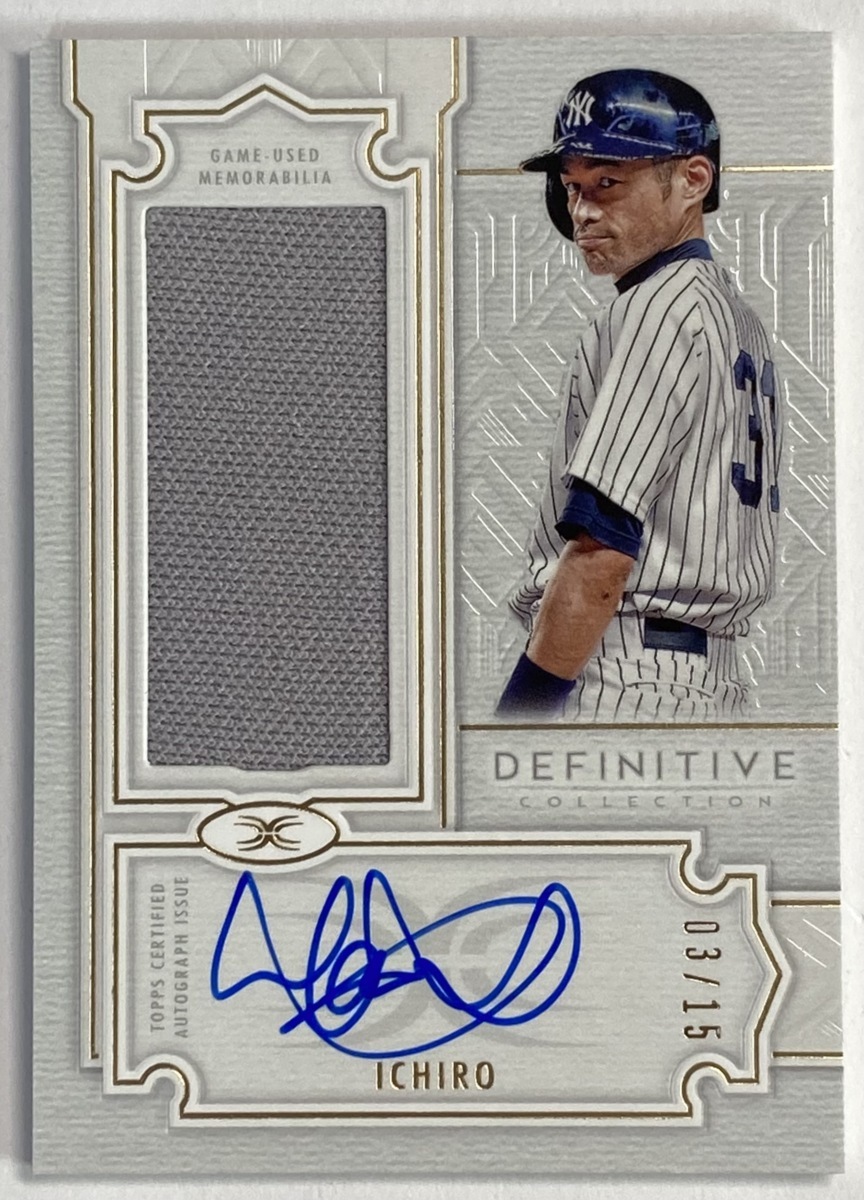 鈴木一朗 紐約洋基 簽名球衣卡 2020 Topps Definitive 全球限量15張